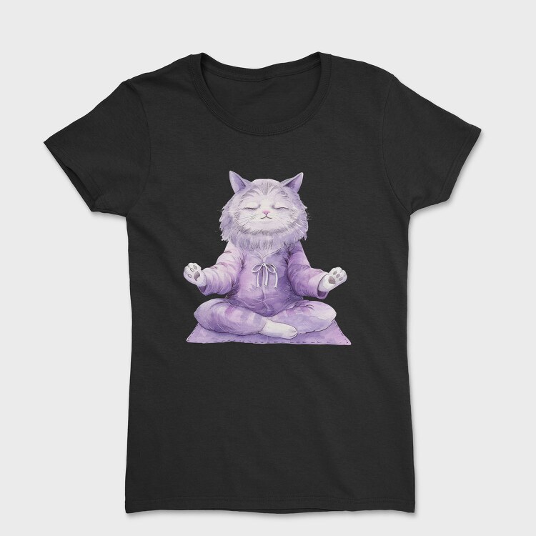 Meditating Cat Pajamas, Tricou Femei