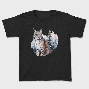 Lynx Winter Forest, Tricou Copii