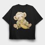 Monkey Banana Clips, Tricou Oversize Barbati (Unisex)