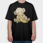 Monkey Banana Clips, Tricou Oversize Barbati (Unisex)