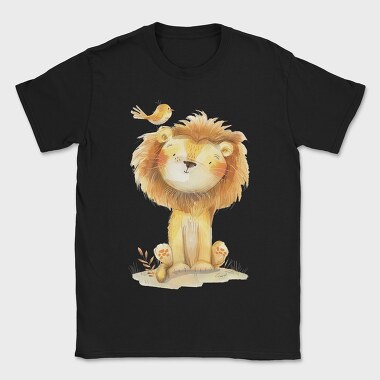 Lion With Bird, Tricou Barbati (Unisex)