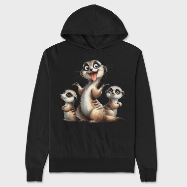 Meerkat Family, Hanorac Oversize Barbati (Unisex)