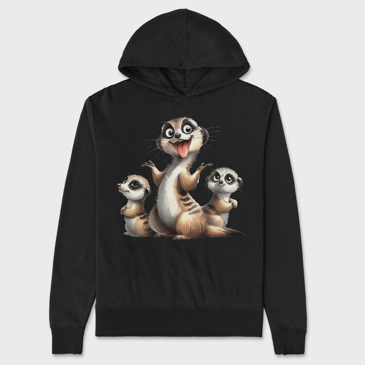 Meerkat Family, Hanorac Oversize Barbati (Unisex)