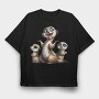Meerkat Family, Tricou Oversize Barbati (Unisex)
