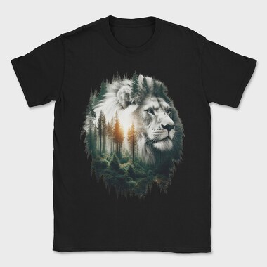 Lion Forest Clipart, Tricou Barbati (Unisex)