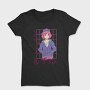Anime Girl Listening Music Skate Chill, Tricou Femei