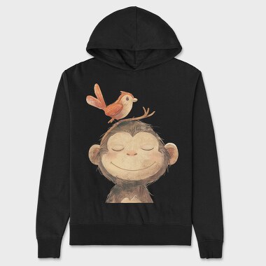 Monkey Bird Stack, Hanorac Oversize Barbati (Unisex)