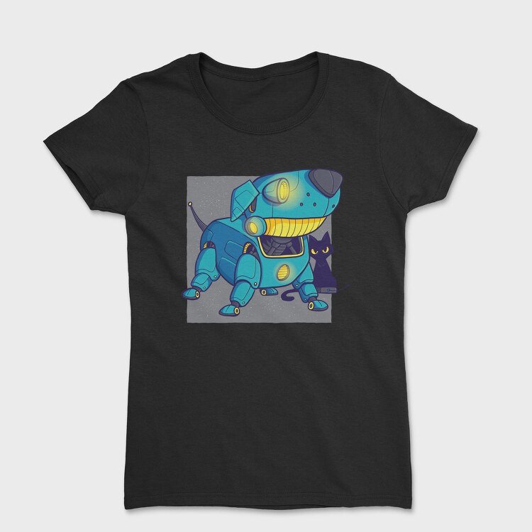 Dog Blue Robot, Tricou Femei