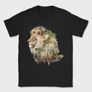 Lion Forest Head, Tricou Barbati (Unisex)