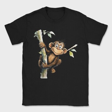 Monkey Climbing Tree, Tricou Barbati (Unisex)