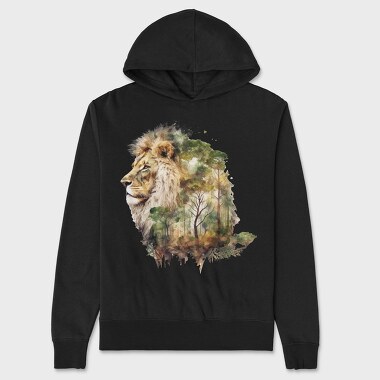 Lion Forest Head, Hanorac Oversize Barbati (Unisex)