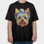 Dog Colorful, Tricou Oversize Barbati (Unisex)