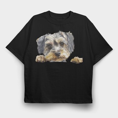 Loewchen Peeking Face, Tricou Oversize Barbati (Unisex)