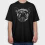 Dog Blindfold Portrait, Tricou Oversize Barbati (Unisex)