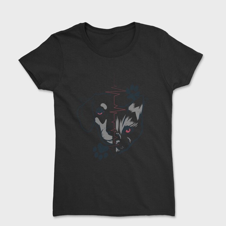Dog and Cat Heartbeat, Tricou Femei