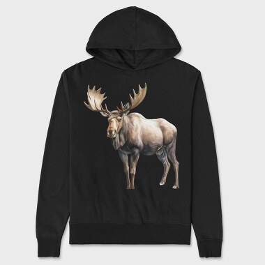Moose Antlers, Hanorac Oversize Barbati (Unisex)