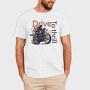 MotorcycleArt RetroStyle, Tricou Barbati (Unisex)