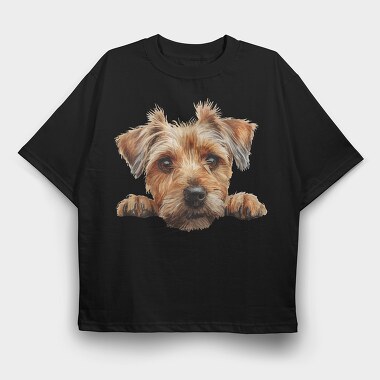 Norfolk Peeking Face, Tricou Oversize Barbati (Unisex)