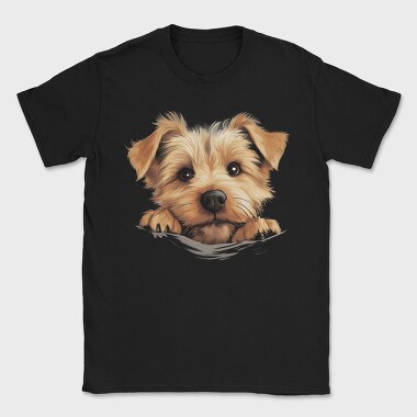 Norfolk Terrier Peeking, Tricou Barbati (Unisex)