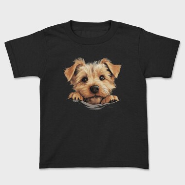 Norfolk Terrier Peeking, Tricou Copii