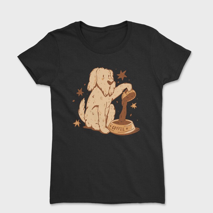 Dog Coffee Doodle, Tricou Femei