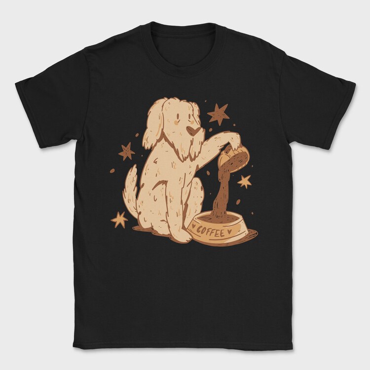 Dog Coffee Doodle, Tricou Barbati (Unisex)