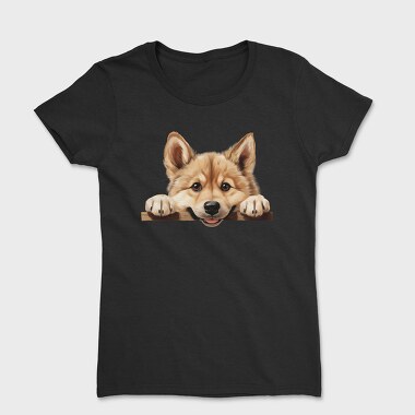 Norwegian Buhund Peeking, Tricou Femei