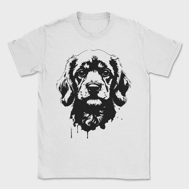 Dog Monochrome Portrait, Tricou Barbati (Unisex)