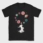 Dog Juggling Planets, Tricou Barbati (Unisex)