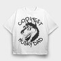 Dog Husky Dad, Tricou Oversize Barbati (Unisex)