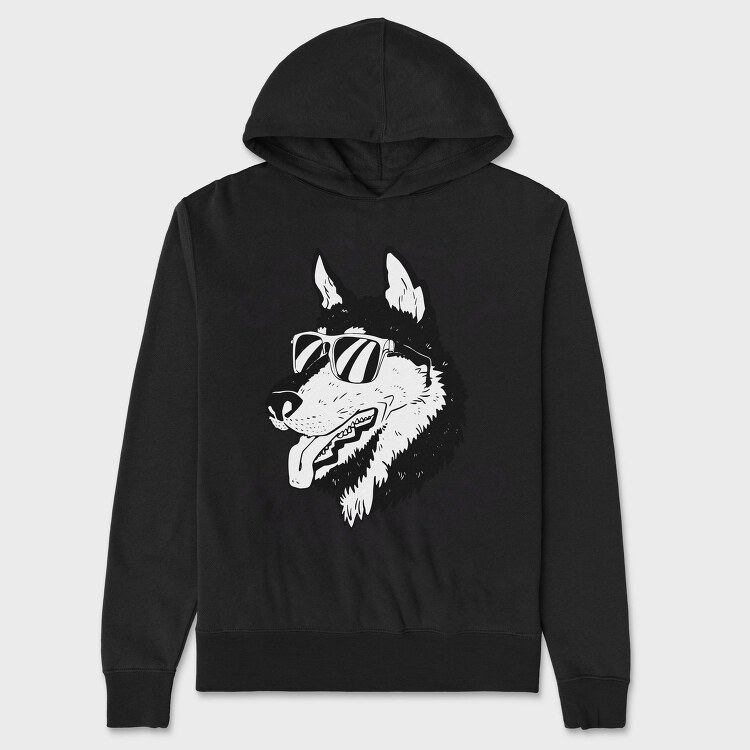 Dog Husky Dad, Hanorac Oversize Barbati (Unisex)