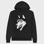 Dog Husky Dad, Hanorac Oversize Barbati (Unisex)