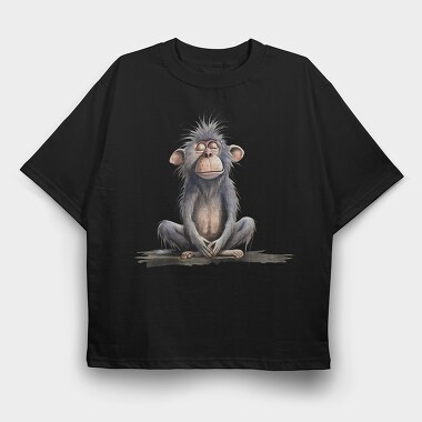 Monkey Sleeping, Tricou Oversize Barbati (Unisex)