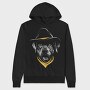 Dog Cowboy Realistic Color, Hanorac Oversize Barbati (Unisex)