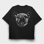 Dog Blindfold Portrait, Tricou Oversize Barbati (Unisex)