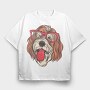 Dog Bernedoodle, Tricou Oversize Barbati (Unisex)
