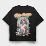 Dog Beach Hello Summer, Tricou Oversize Barbati (Unisex)