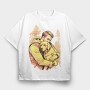 Dog and Man Hug, Tricou Oversize Barbati (Unisex)