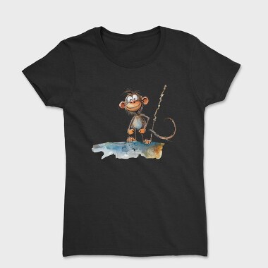 Monkey Smiling Clipart, Tricou Femei