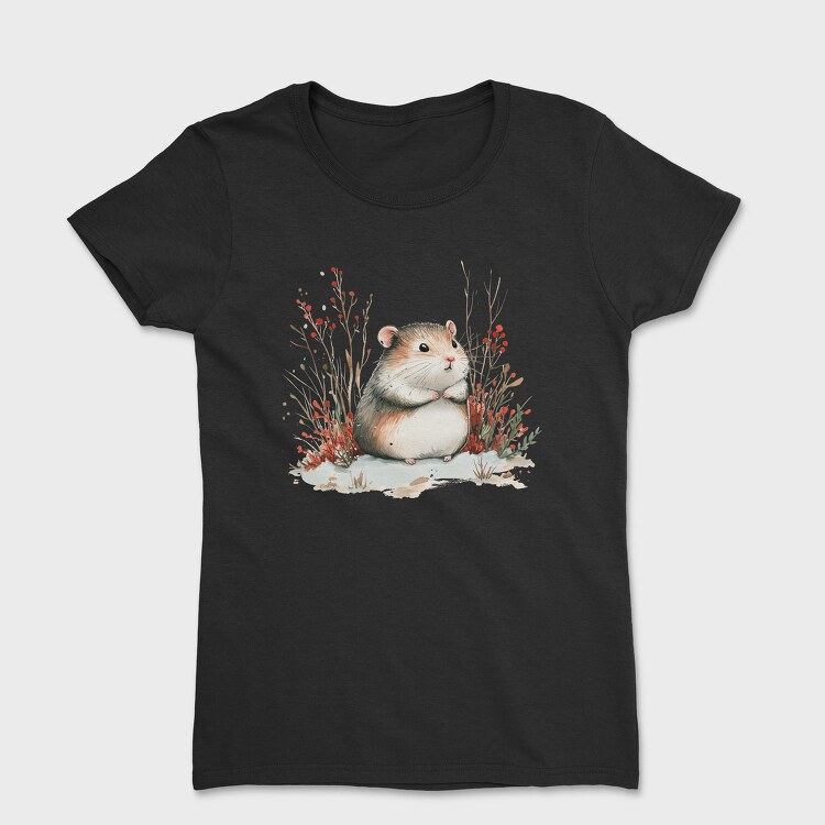 Mouse In Snow Bushes, Tricou Femei