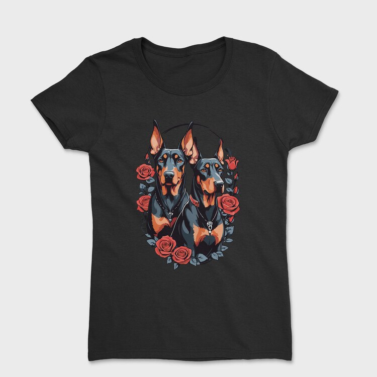 Doberman and Roses, Tricou Femei