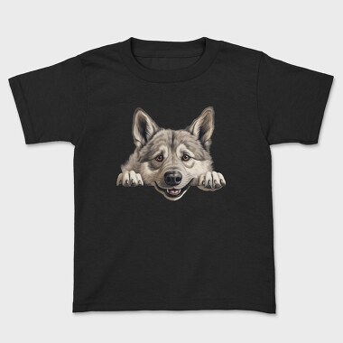 Norwegian Elkhound Peeking, Tricou Copii