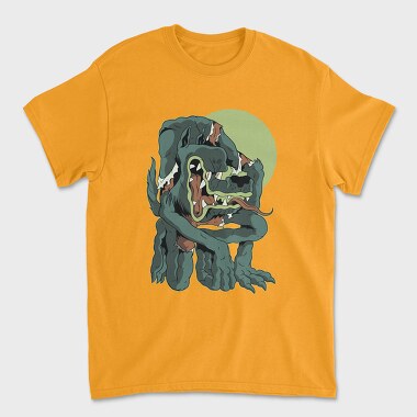 Werewolf Cartoon Halloween Wolf Moon, Tricou Barbati (Unisex)