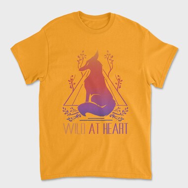 Wild At Heart Fox Dark Animals, Tricou Barbati (Unisex)