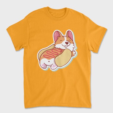 Hotdog Corgi, Tricou Barbati (Unisex)
