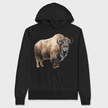 Muskox Long Horns, Hanorac Oversize Barbati (Unisex)