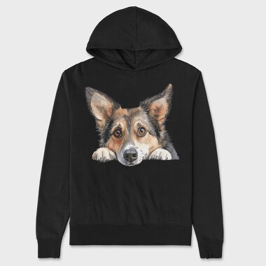 Norwegian Lundehund Peep, Hanorac Oversize Barbati (Unisex)
