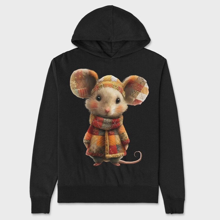 Mouse Patchwork, Hanorac Oversize Barbati (Unisex)