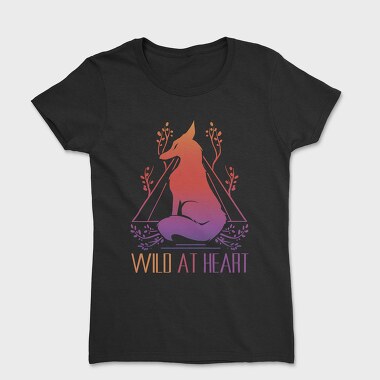 Wild At Heart Fox Dark Animals, Tricou Femei