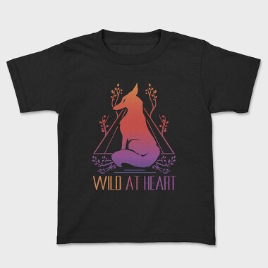 Wild At Heart Fox Dark Animals, Tricou Copii